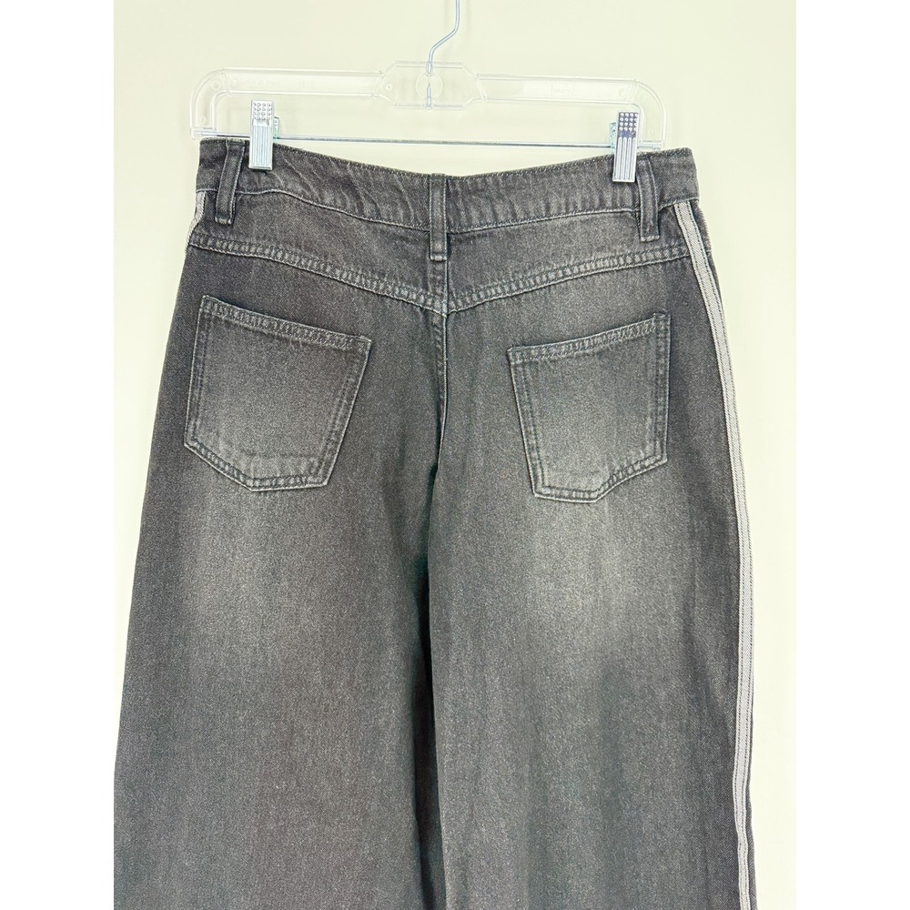 Adidas Y2K Pants Women Size 26/30‎ Black Originals Adicolor Denim Adilenium New - Picture 5 of 15